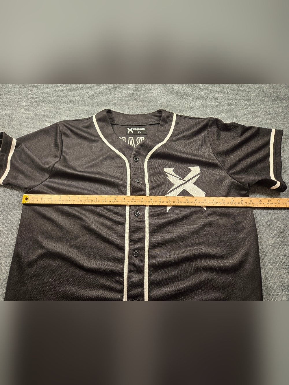 Excision Headbanger Baseball Jersey Black & White Size XL - Picture 7 of 12